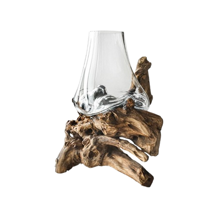 Molten Glass Vase on Driftwood